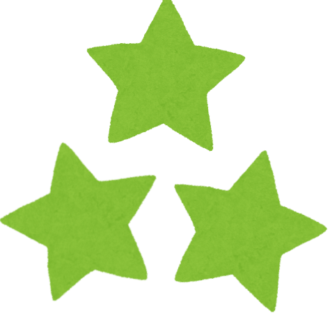 Five stars in a row